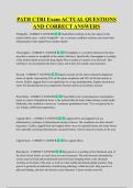 PATH CTRI Exam ACTUAL QUESTIONS  AND CORRECT ANSWERS
