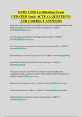 PATH CTRI Certification Exam  UPDATED Study ACTUAL QUESTIONS  AND CORRECT ANSWERS