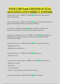PATH CTRI Exam UPDATED ACTUAL  QUESTIONS AND CORRECT ANSWERS