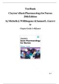 Test Bank Complete&lowbar; Clayton&rsquo;s Basic Pharmacology For Nurses 20th Edition&comma; &lpar;2025&rpar; By Michelle J&period; Willihnganz & Samuel L&period; Gurevitz&vert; All Chapters 1-45&vert;Latest Version&vert; Rated A&plus;