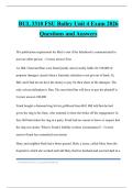 BUL 3310 FSU Bailey Unit 4 Exam 2026 Questions and Answers