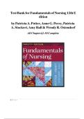Fundamentals of Nursing&comma; 12th Edition &ndash; Test Bank &lpar;Patricia A&period; Potter&comma; Anne G&period; Perry&comma; Patricia A&period; Stockert&comma; Amy Hall&rpar; &ndash; Complete Exam Preparation 2025&sol;2026