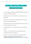 FSU BUL 3310 Exam 1 Marzen 2026 Questions and Answers