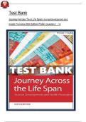 Full Test Bank &ndash; Journey Across the Life Span&colon; Human Development and Health Promotion&comma; 6th Edition by Polan&comma; Chapters 1&ndash;14