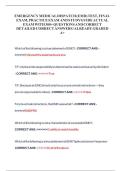 EMERGENCY MEDICAL DISPATCH &lpar;EMD&rpar; TEST&comma; FINAL EXAM&comma; PRACTICE EXAM AND STUDYGUIDE ACTUAL EXAM WITH 300&plus; QUESTIONS AND CORRECT DETAILED CORRECT ANSWERS &sol;ALREADY GRADED A&plus;