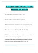 BUL 3310 BAILEY EXAM 4 FSU 2026 Questions and Answers