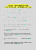 CM 4215 Final Exam UPDATED  QUESTIONS AND CORRECT ANSWERS