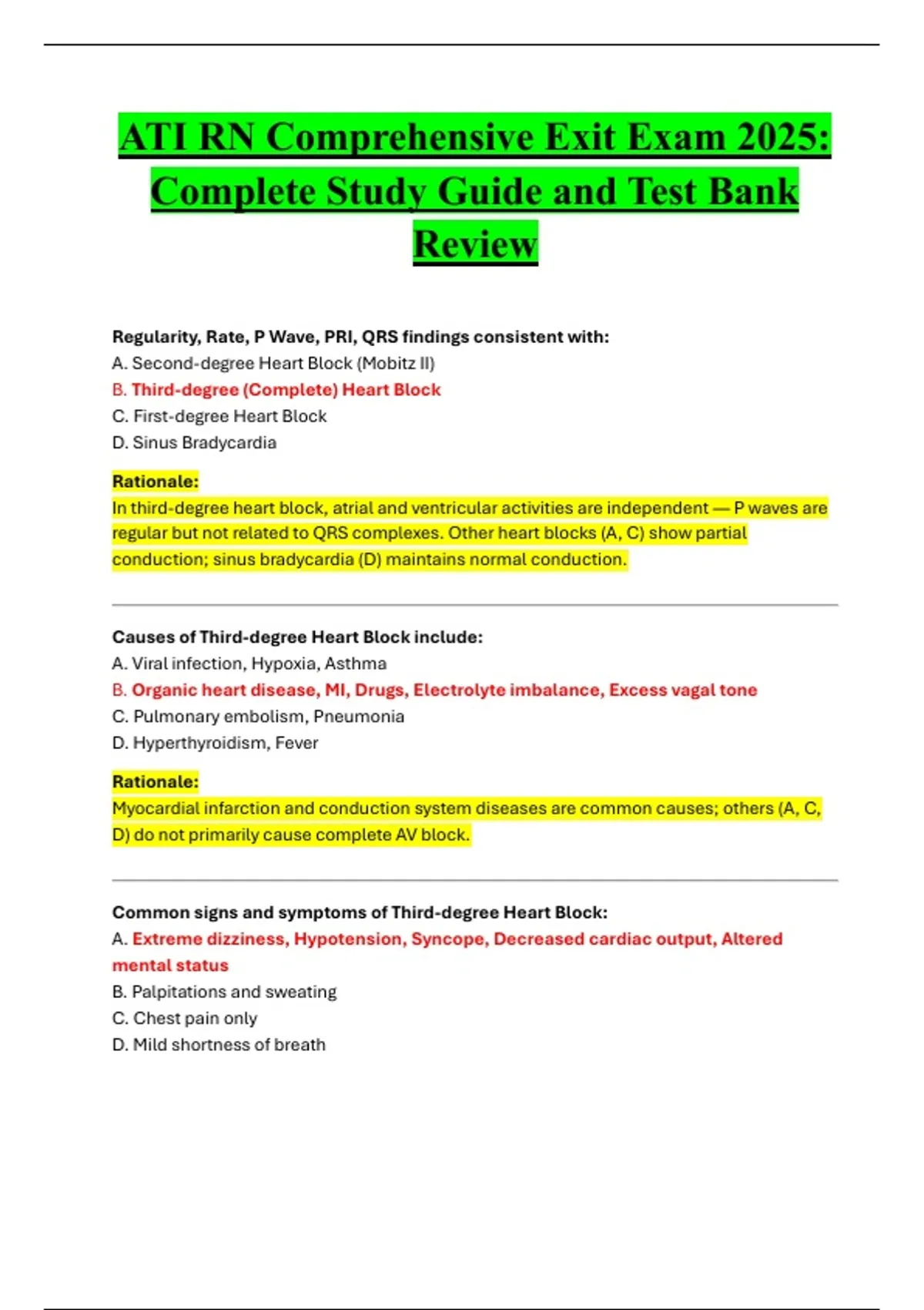 ATI RN Comprehensive Exit Exam 2025: Complete Study Guide and Test Bank ...