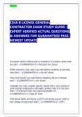 CSLB B LICENSE GENERAL  CONTRACTOR EXAM STUDY GUIDE –  EXPERT VERIFIED ACTUAL QUESTIONS  & ANSWERS FOR GUARANTEED PASS |  NEWEST UPDATE