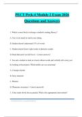 PECT Prek-4 Module 2 Exam 2026 Questions and Answers