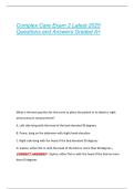 Complex Care Exam 2 Latest 2025  Questions and Answers Graded A+ 