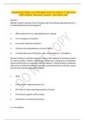Leadership Roles and Management Functions in Nursing 10th Edition Marquis Huston Test Bank