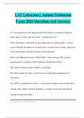 LAT Laboratory Animal Technician Exam 2026 Questions and Answers