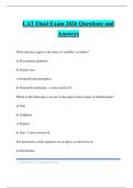 LAT Final Exam 2026 Questions and Answers