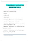 CPI Certification Test Exam 2026 Questions and Answers