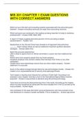 MIS 301 CHAPTER 1 EXAM QUESTIONS WITH CORRECT ANSWERS 