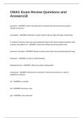 CMAC Exam Review Questions and Answers
