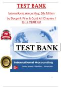 Test Bank for International Accounting&comma; 6th Edition by Timothy Doupnik & Finn &ndash; Chapters 1&ndash;12 Covered