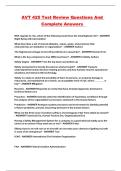AVT 425 Test Review Questions And Complete Answers 