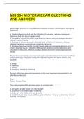 MIS 304 MIDTERM EXAM QUESTIONS AND ANSWERS 
