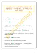 PRAXIS ART CONTENT 5134 EXAM 2025&sol;2026 QUESTIONS AND ANSWERS 100&percnt; PASS