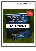 Solutions Manual for Numerical and Analytical Methods with MATLAB 1st Edition by Bober