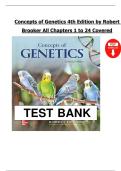 Test Bank For Concepts of Genetics 4th Edition By Robert Brooker Chapter 1-24