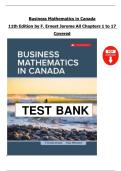 Business Mathematics in Canada &lpar;11th Edition&rpar; &ndash; F&period; Ernest Jerome &ndash; Complete Solution Manual &lpar;Chapters 1&ndash;17&rpar;