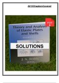 Solutions Manual for Theory and Analysis of Elastic Plates and Shells 2nd Edition by Reddy