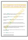 WGU MARKETING C212 EXAM 2025&sol;2026 QUESTIONS AND ANSWERS 100&percnt; PASS