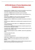 ATTR 425 Exam 2 Terms Questions And Complete Answers 