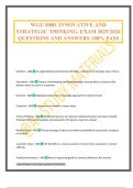 WGU D081 INNOVATIVE AND STRATEGIC THINKING&period; EXAM 2025&sol;2026 QUESTIONS AND ANSWERS 100&percnt; PASS