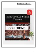 Solutions Manual for Structural Steel Design &lpar;3rd Edition&comma; 2020&rpar; by Aghayere &ndash; Covers All 13 Chapters