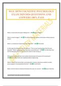 WGU D570 COGNITIVE PSYCHOLOGY EXAM 2025&sol;2026 QUESTIONS AND ANSWERS 100&percnt; PASS