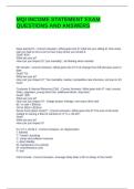 MQI INCOME STATEMENT EXAM QUESTIONS AND ANSWERS
