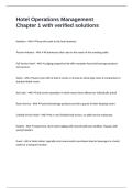 Hotel Operations Management Chapter 1 with verified solutions