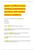 Appian Certified Analyst Training Comprehensive Questions with Verified Answers Graded A&plus;