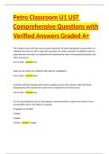 Petro Classroom U1 UST Comprehensive Questions with Verified Answers Graded A&plus;