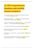 U1 TEST Comprehensive Questions with Verified Answers Graded A&plus;