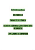 NPTE Exam Prep 2025&sol;2026 &ndash; Complete Questions and Answers with A&plus; Grade Guarantee