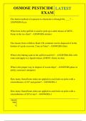 OSMOSE PESTICIDE QUIZ QUESTIONS AND ANSWERS 2025