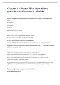 Chapter 3 - Front Office Operations questions and answers rated A&plus;