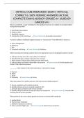 CRITICAL CARE PARAMEDIC EXAM 1 WITH ALL CORRECT & 100&percnt; VERIFIED ANSWERS&vert;ACTUAL COMPLETE EXAM&vert;ALREADY GRADED A&plus; &lpar;ALREADY GRADED A&plus;&rpar;