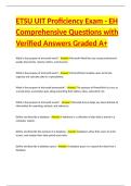 ETSU UIT Proficiency Exam - EH Comprehensive Questions with Verified Answers Graded A&plus;