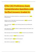 ETSU CSCI Proficiency Exam Comprehensive Questions with Verified Answers Graded A&plus;
