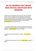 MA OIL BURNERS TEST BRAND  NEW OFFICIAL QUESTIONS WITH  ANSWERS&period;