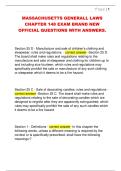 MASSACHUSETTS GENERALL LAWS  CHAPTER 148 EXAM BRAND NEW  OFFICIAL QUESTIONS WITH ANSWERS&period; 