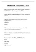 PEDIATRIC ARDMS REVIEW QUESTIONS AND ANSWERS 2025