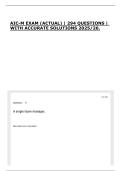 AIC-M EXAM &lpar;ACTUAL&rpar; &vert; 294 QUESTIONS &vert; WITH ACCURATE SOLUTIONS 2025&sol;26&period;