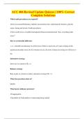 ACC 406 Revised Update Quizzes | 100% Correct Complete Solutions